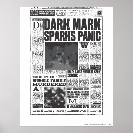 Daily Prophet Front Page Poster
