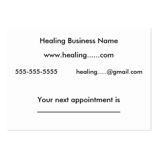 Daily Reminder - Body Alignment Business Cards (back side)