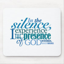 Daily Word® "Silence" Mousepad by dailyword Daily Word® "Silence" Mousepad