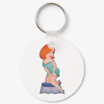 Dainties Stockings Redhead keychains