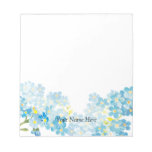 Dainty Blue Forget Me Not Notepad