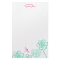 Dainty Dragonfly Stationery in blue