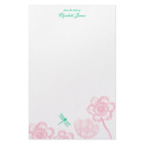 Dainty Dragonfly Stationery in pink