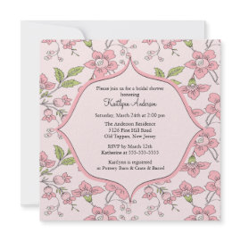 Dainty Flower Bridal Shower Invitation invitation