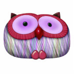 dainty fushcia owl acrylic cut outs
