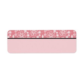 Dainty Girly Pink Floral Pattern Border Blank