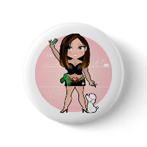 Dainty Hairdresser buttons by mariabellimages Dainty Hairdresser buttons