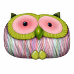 dainty mustard owl photo sculptures