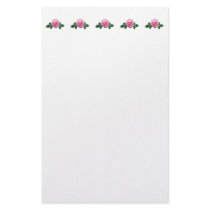 Dainty Pink Rose Stationery Paper