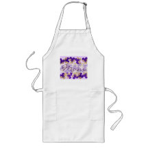 Dainty Purple Flowers Apron