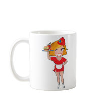 Dainty Waitress mugs by mariabellimages Dainty Waitress mugs