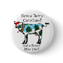 Dairy Christmas Button by SuanSKatra Dairy Christmas Button