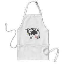 Dairy Cow Cartoon Aprons