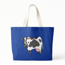 Dairy Cow Cartoon Tote Bags
