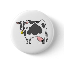 Dairy Cow Cartoon Pin