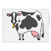 Dairy Cow Cartoon Greeting Cards