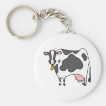 Dairy Cow Cartoon Keychains