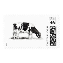 DAIRY COW, PENCIL ART postage