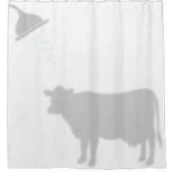 Dairy Cow Shadow Silhouette Shadow Buddies Shower Curtain