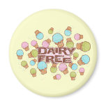 Dairy Cream Ice Cream Refrigerator Magnets