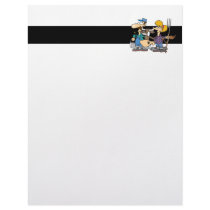 dairy farmers with silly cow cartoon letterhead design