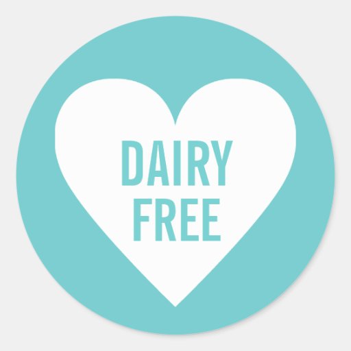Dairy Free Allergy Safe Culinary Label Classic Round Sticker | Zazzle