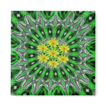 Daises in Emerald Green Magnet by elenaind Daises in Emerald Green Magnet