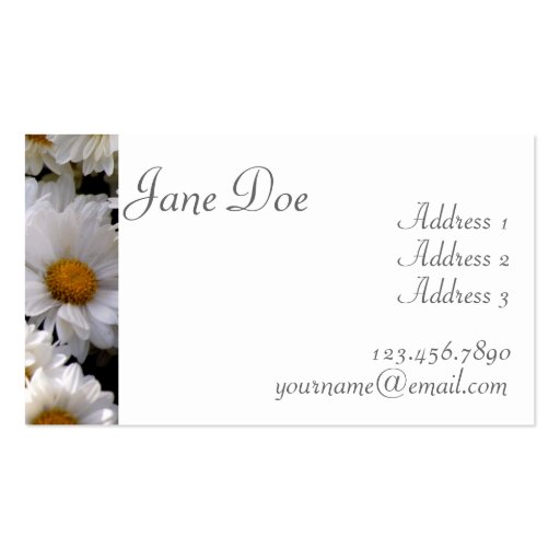 Daisies Abound [Business] Business Cards (back side)