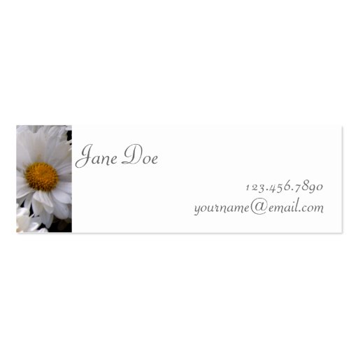 Daisies Abound [Skinny] Business Card (back side)