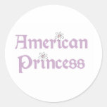 Daisies American Princess Round Sticker