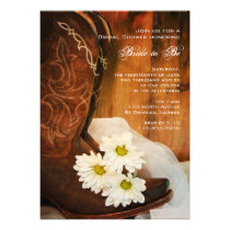 Daisies and Boots Country Bridal Shower Invitation