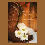 Daisies and Boots Country Wedding Response Card invitations