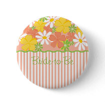 Daisies and Peach Blossoms Pins