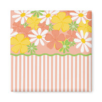 Daisies and Peach Blossoms Magnet