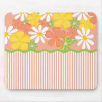 Daisies and Peach Blossoms Mousepad