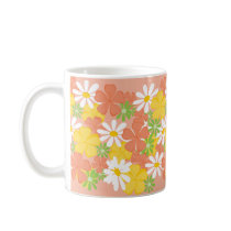 Daisies and Peach Blossoms Coffee Mug