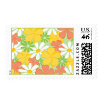 Daisies and Peach Blossoms Postage Stamps