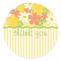 Daisies and Peach Blossoms Sticker