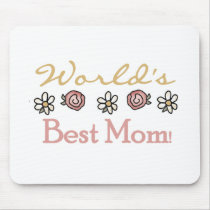 Daisies and Roses World's Best Mom mousepads