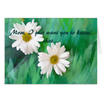 DAISIES/ ANGEL MOTHER TEXT Card by INTHEPRESENT DAISIES/ ANGEL MOTHER TEXT Card