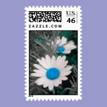 Daisies -Blue Postage stamps