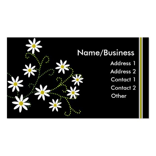 Daisies Business Card (front side)