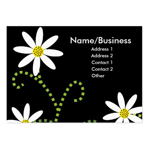 Daisies Chubby Business Card (front side)