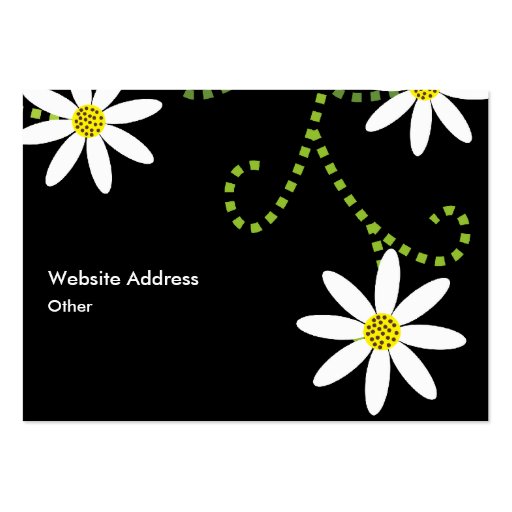 Daisies Chubby Business Card (back side)