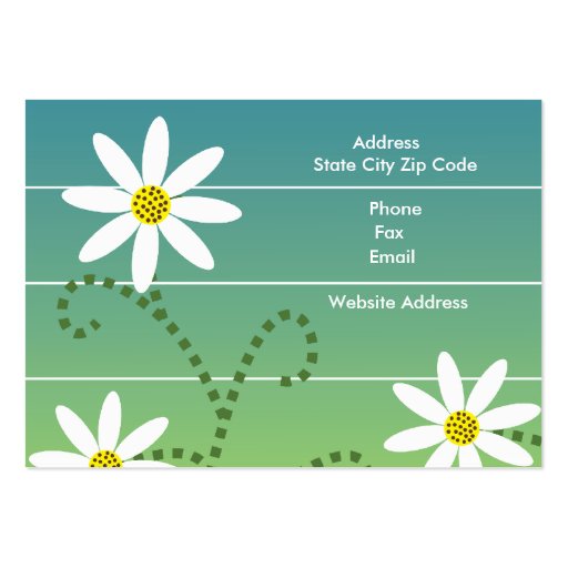 Daisies Chubby Business Cards (back side)