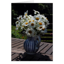 Daisies in a milk jug card