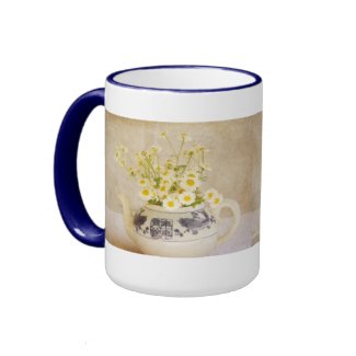 Daisies in a Teapot Coffee Mugs
