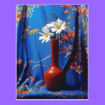 Daisies In Orange Vase Postcard postcards