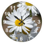 Daisies in Spring Wall Clocks