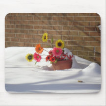 Daisies In The Snow Mousepads